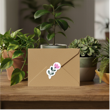 Envelope Seals-Pink-Floral