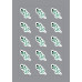 Envelope Seals-Green-Floral