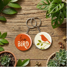 Keychain-Round-Bird Keychain-Round-Bird