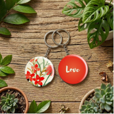 Keychain-Round-Love Keychain-Round-Love