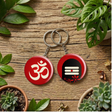 Keychain-Round-Ohm-Shiva Keychain-Round-Ohm-Shiva