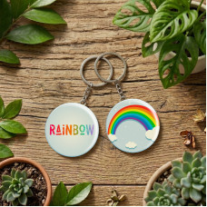 Keychain-Round-Rainbow Keychain-Round-Rainbow